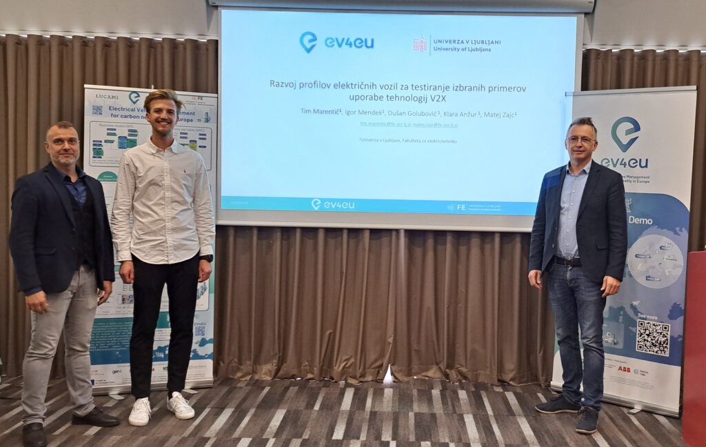 EV4EU researchers Igor Mendek, Tim Marentič and Matej Zajc, from the University of Ljubljana attended the 33rd International Electrotechnical and Computer Science Conference (ERK 2024) in Slovenia.